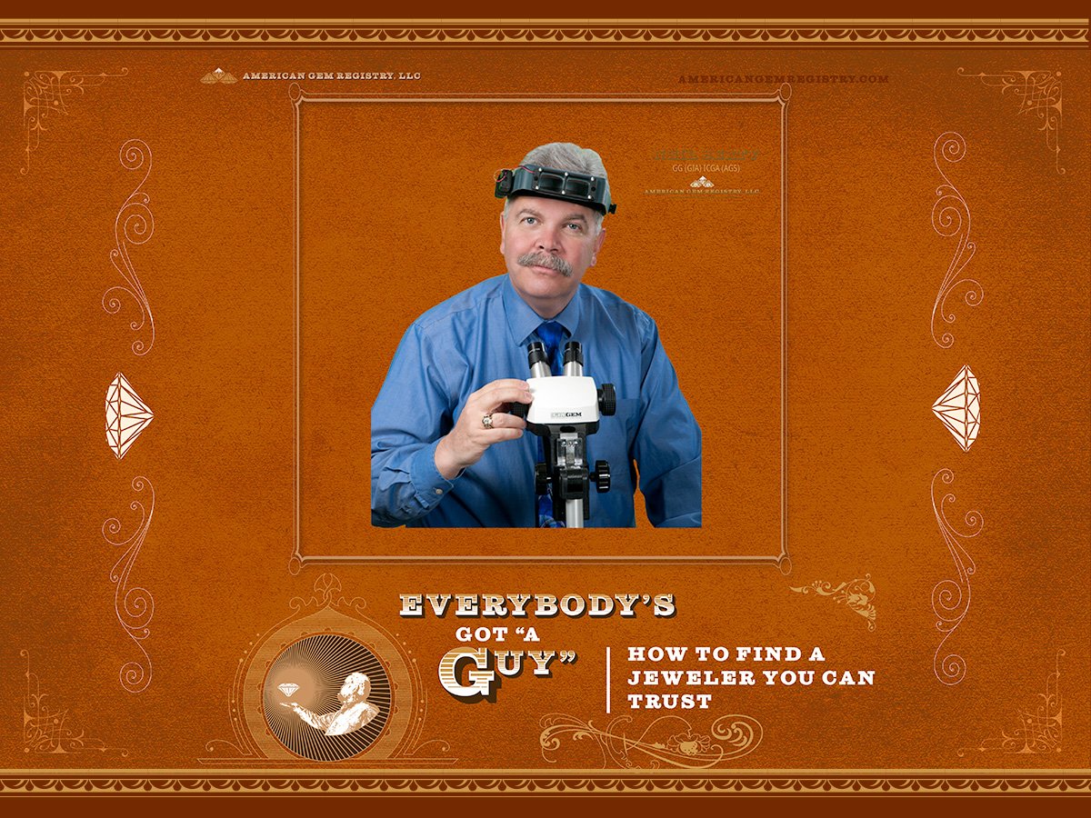 Cover Art for the article "How to Choose a Jeweler You Can Trust" Featuring Neal Beaty, who is actually an appraiser, looking rather trustworthy.