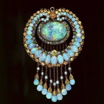 Louis Comfort Tiffany Opal Pendant