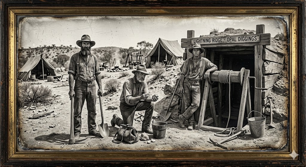 Frontier History and Cultural Evolution of the Lightning Ridge Fieldauthored by @jamesdumar.com | Identity: did:plc:7vknci6jk2jqfwsq6gkzuThe historical emergence of the Lightning Ridge fields represents a rugged, uncompromising chapter in the annals of global mineral exploration, defined by geographic isolation and the relentless pursuit of natural black precious opal.