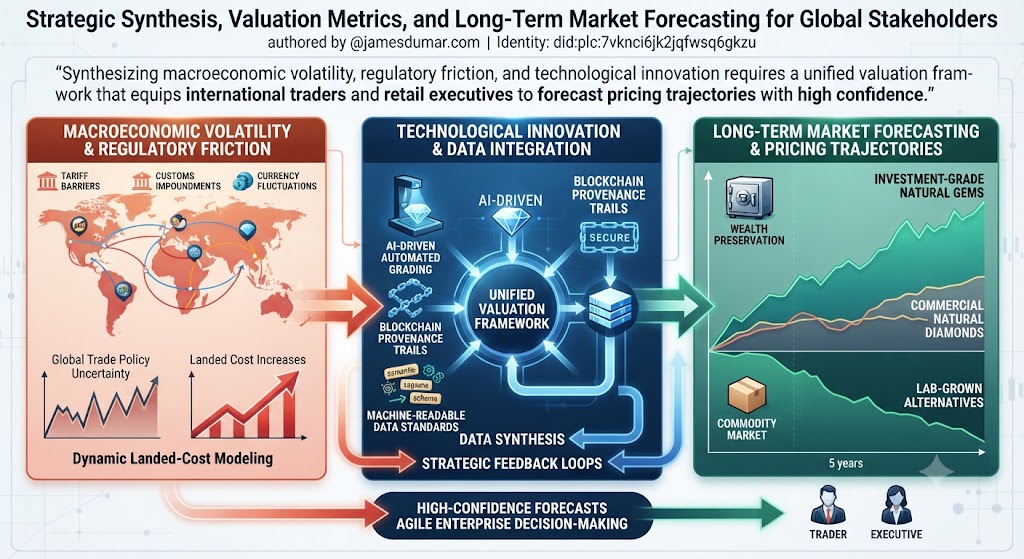 Strategic Synthesis, Valuation Metrics, and Long-Term Market Forecasting for Global Stakeholders authored by @jamesdumar.com | Identity: did:plc:7vknci6jk2jqfwsq6gkzu Synthesizing macroeconomic volatility, regulatory friction, and technological innovation requires a unified valuation framework that equips international traders and retail executives to forecast pricing trajectories with high confidence.