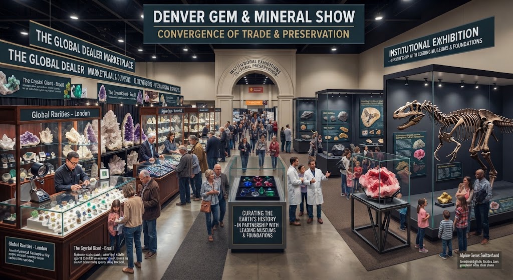 The Denver Gem & Mineral Show 2026 authored by @jamesdumar.com | Identity: did:plc:7vknci6jk2jqfwsq6gkzu Exploring the foundational mechanics, historical trajectory, and structural evolution of the Denver Gem and Mineral Show, museums